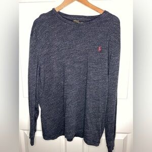Polo by Ralph Lauren Men's Heather Gray Long Sleeve Tee Shirt